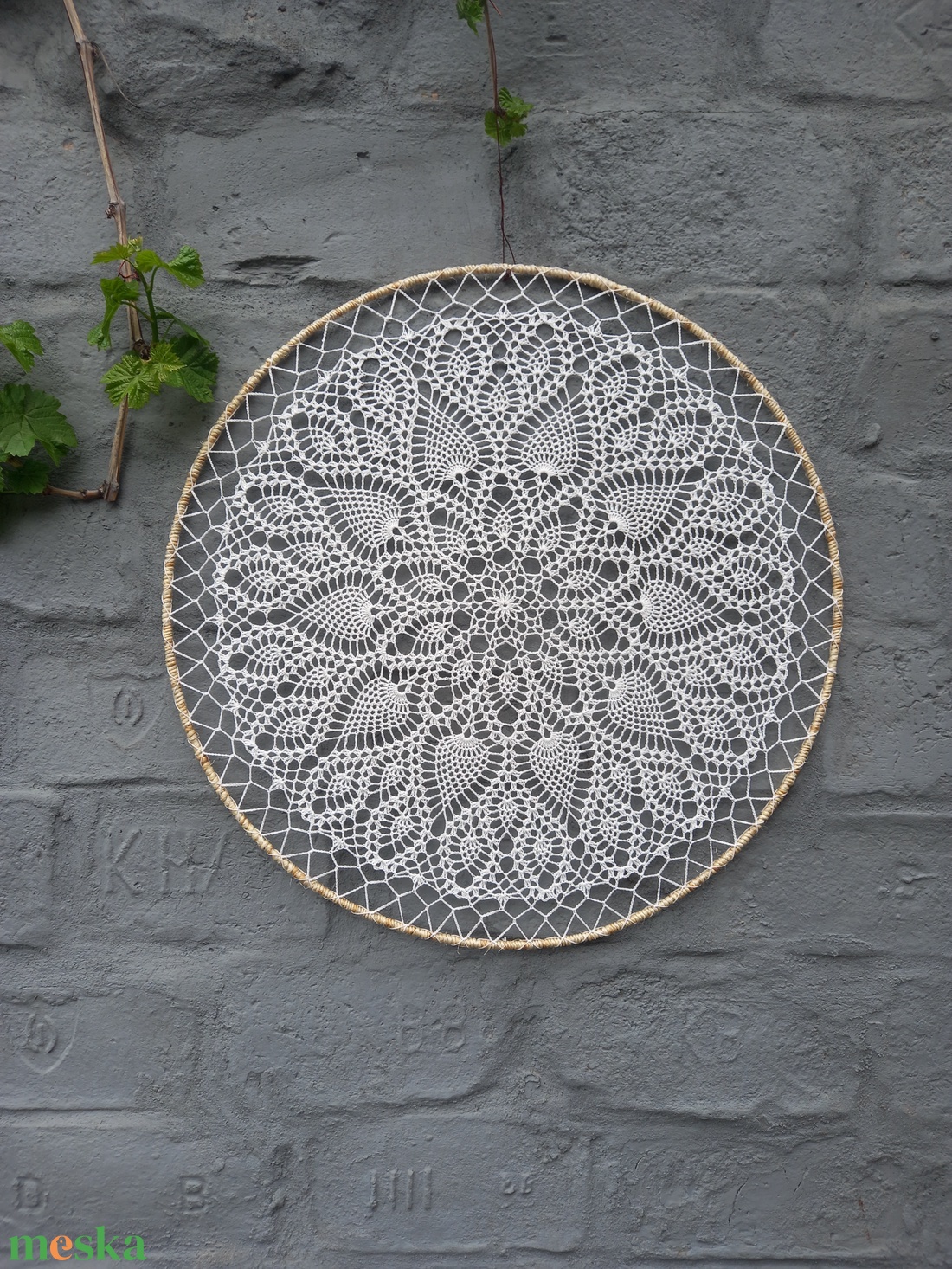 Horgolt mandala (60 cm) - otthon & életmód - dekoráció - spiritualitás - mandala - Meska.hu