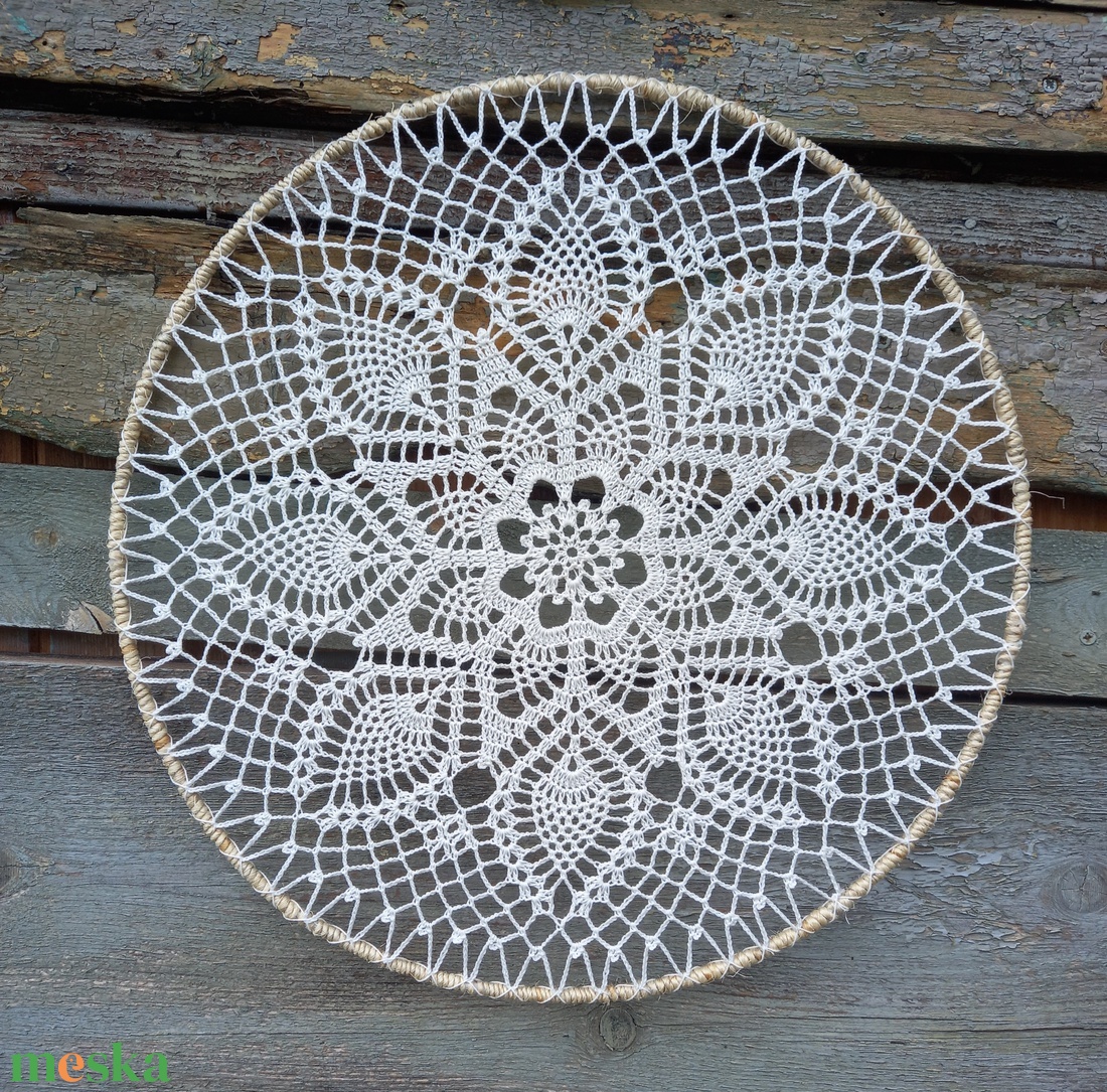 Horgolt mandala (40 cm) - otthon & lakás - dekoráció - spiritualitás - mandala - Meska.hu