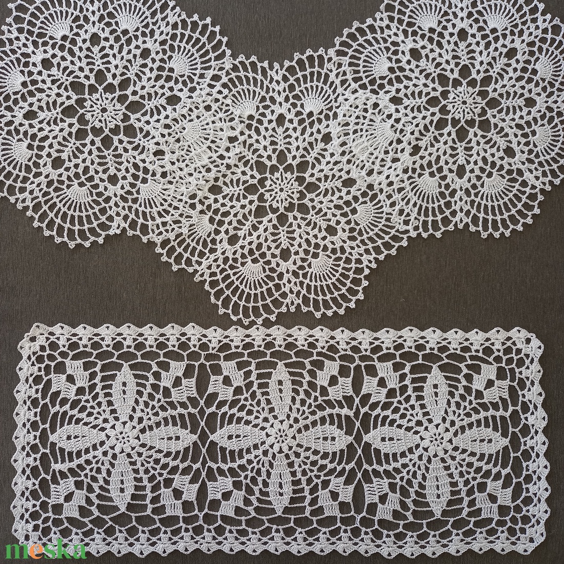 Horgolt terítők - otthon & életmód - dekoráció - asztal és polc dekoráció - asztal és polc dekoráció - Meska.hu