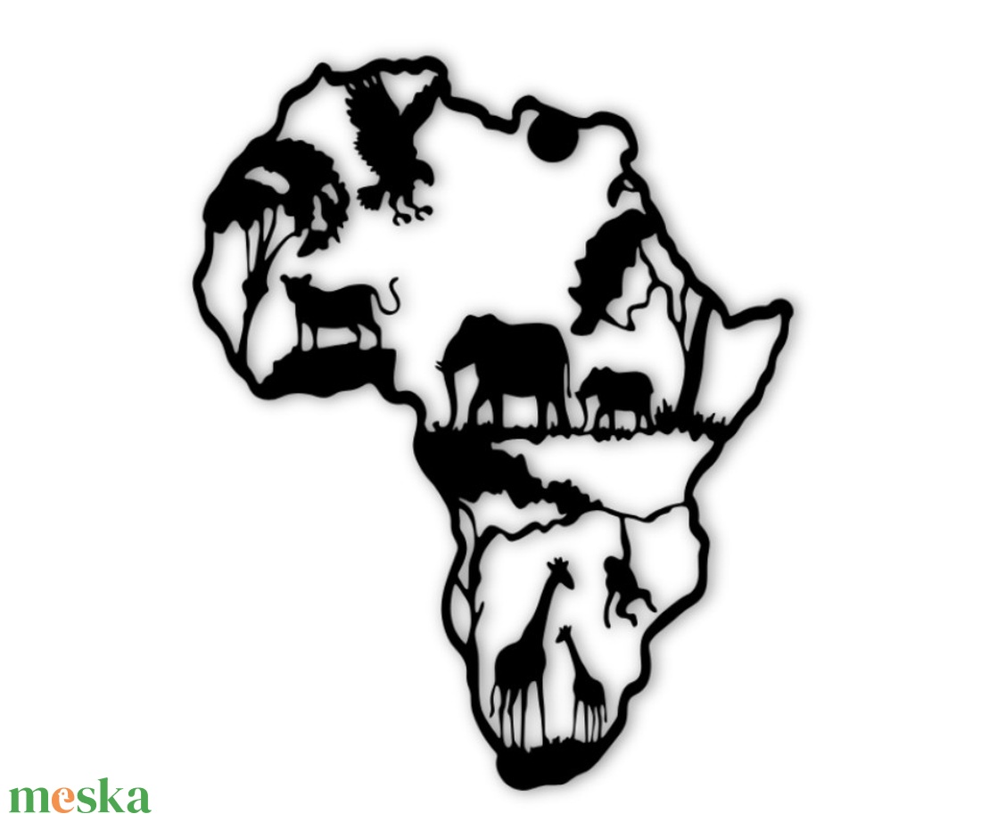 Afrika Állatai Fali Dekoráció - otthon & életmód - dekoráció - fali és függő dekoráció - falra akasztható dekor - Meska.hu