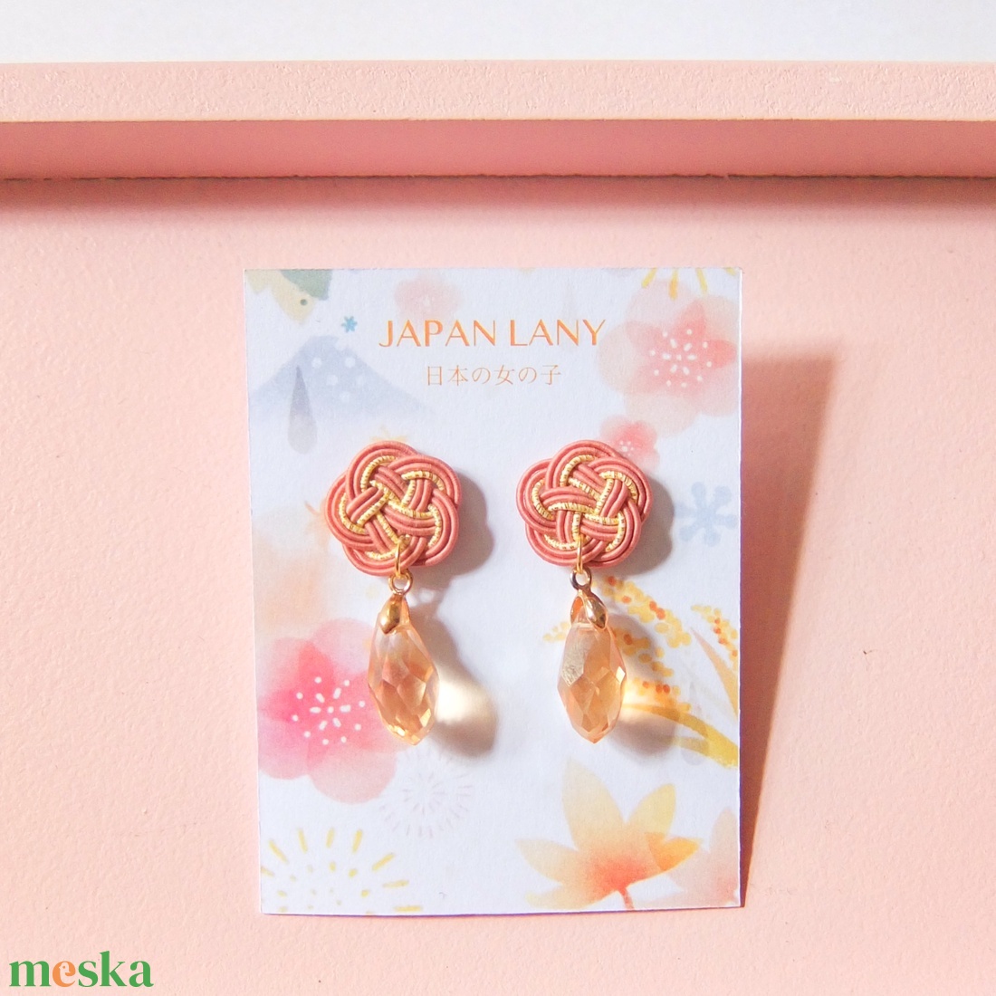 Japán Blooming Fülbevaló - ékszer - fülbevaló - pötty fülbevaló - Meska.hu