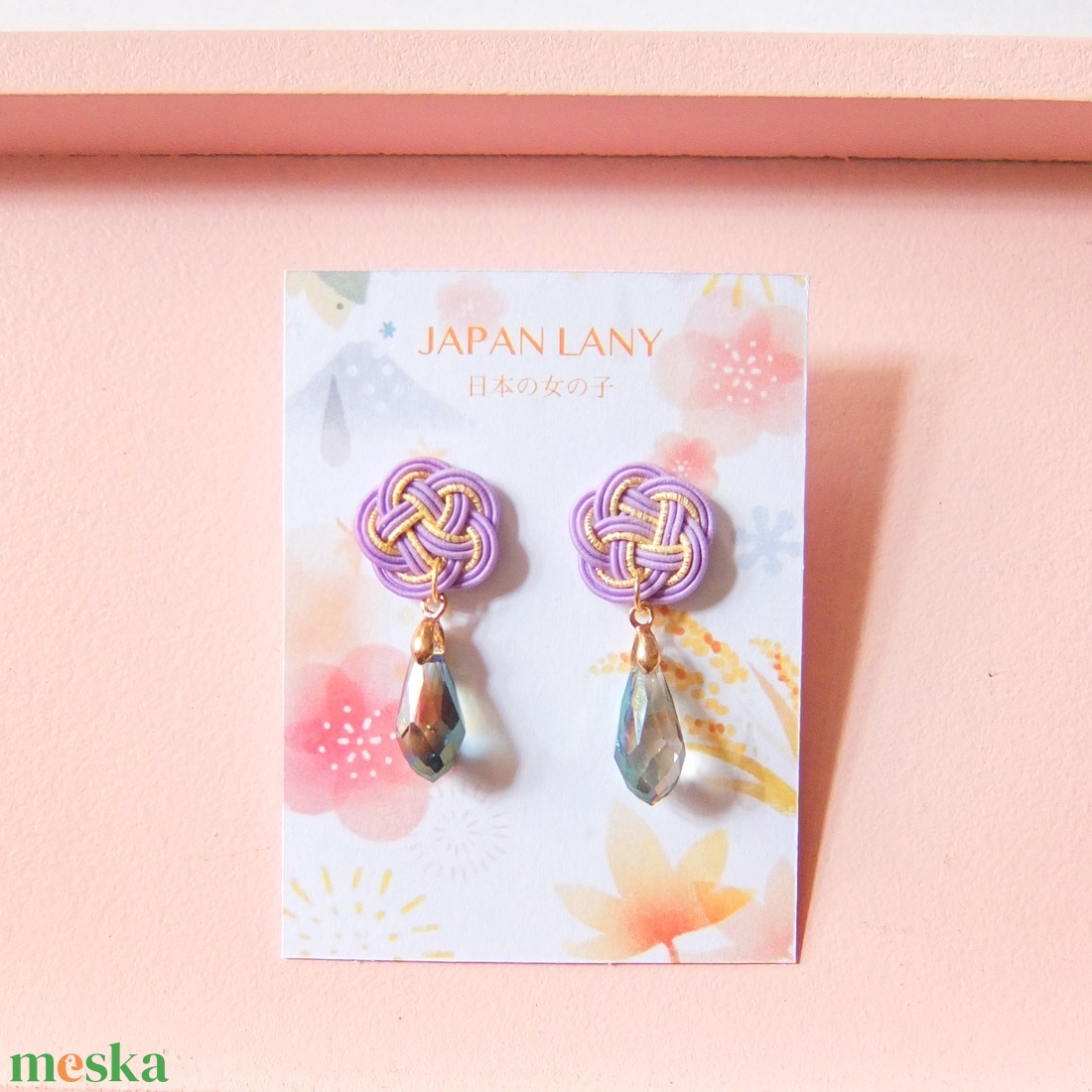 Japán Blooming Fülbevaló - ékszer - fülbevaló - pötty fülbevaló - Meska.hu