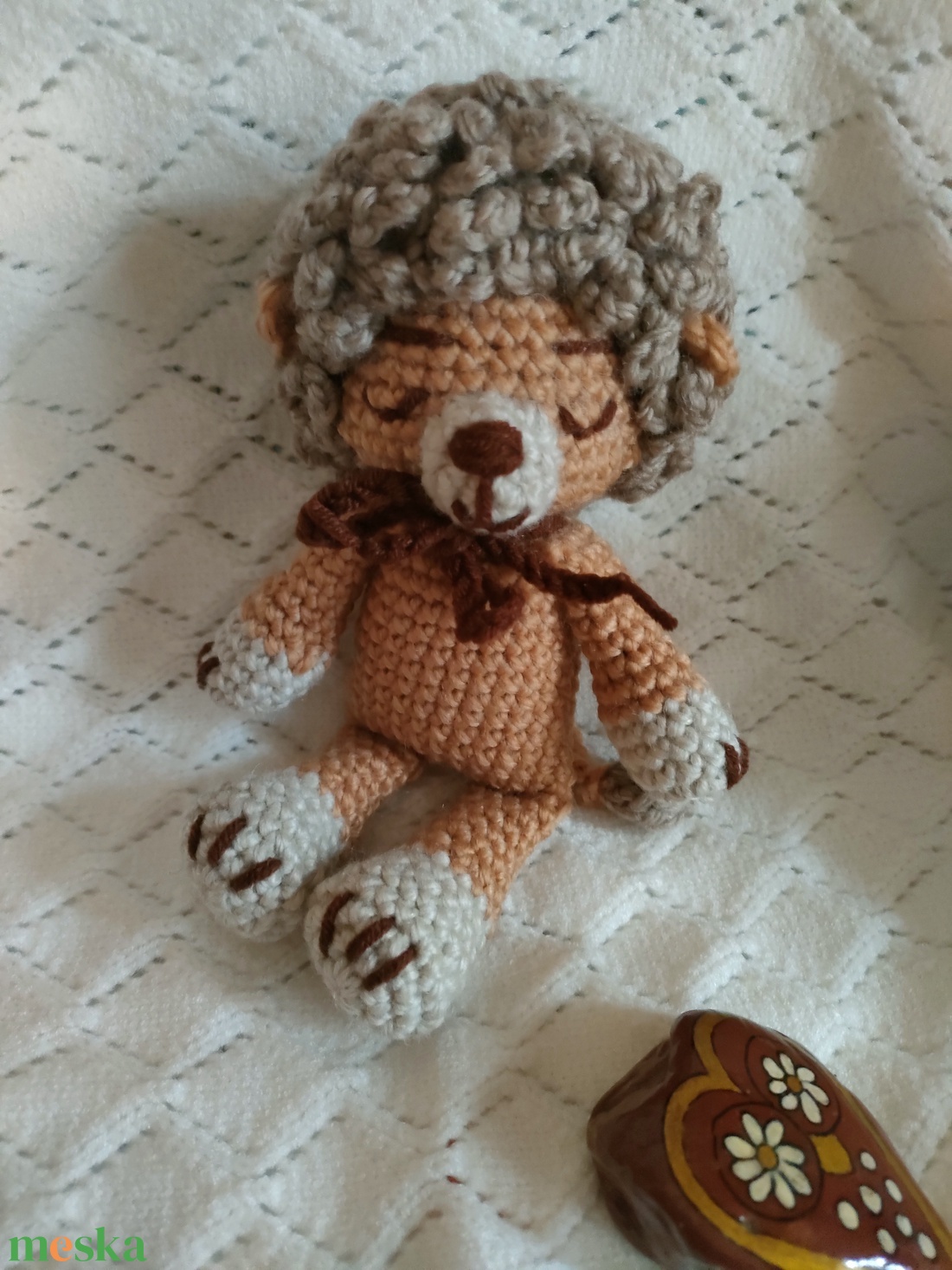 Oroszlán - horgolt figura - játék & sport - plüssállat & játékfigura - oroszlán - Meska.hu