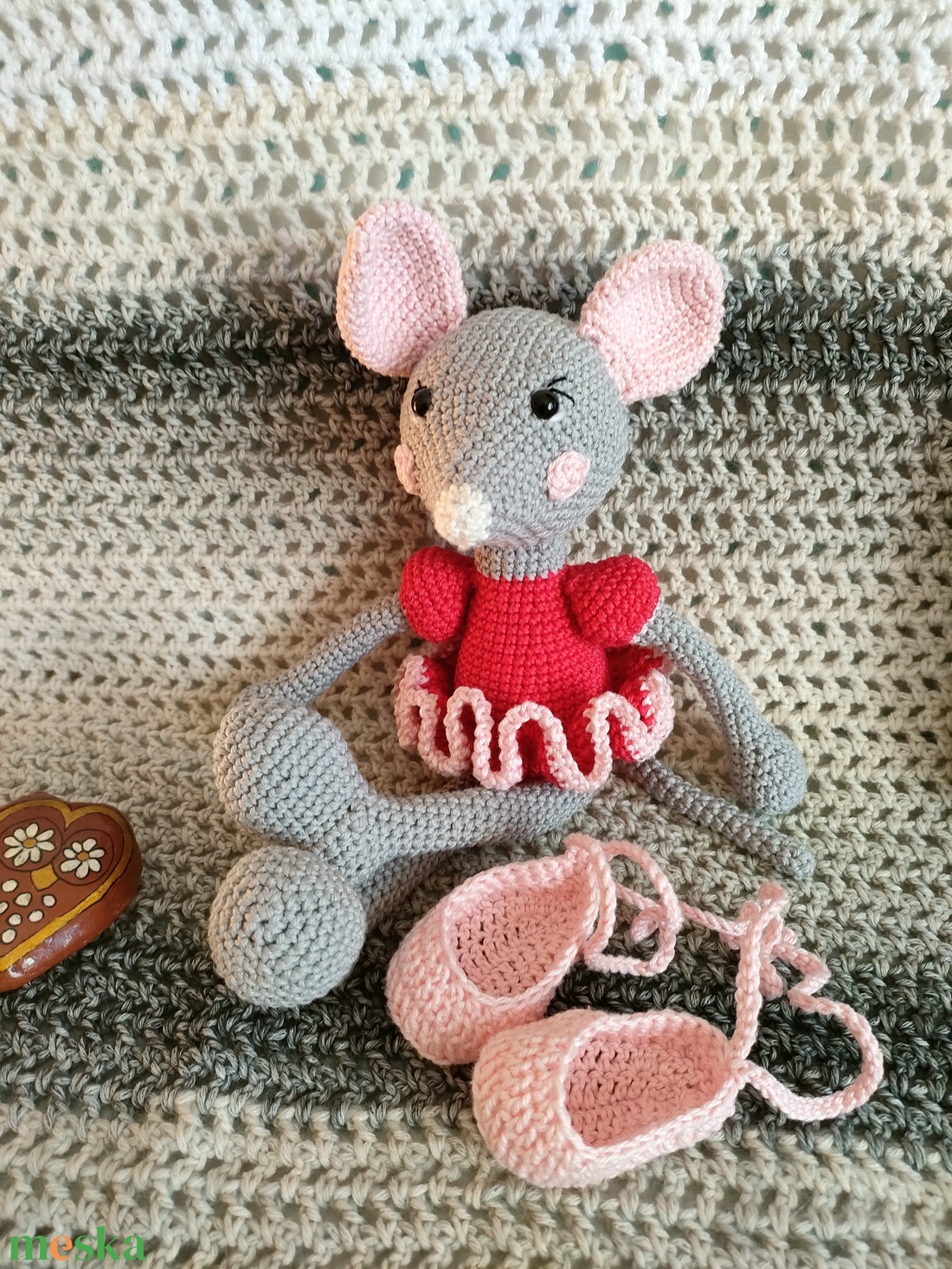 Balerina Egérke- Horgolt - játék & sport - plüssállat & játékfigura - egér - Meska.hu