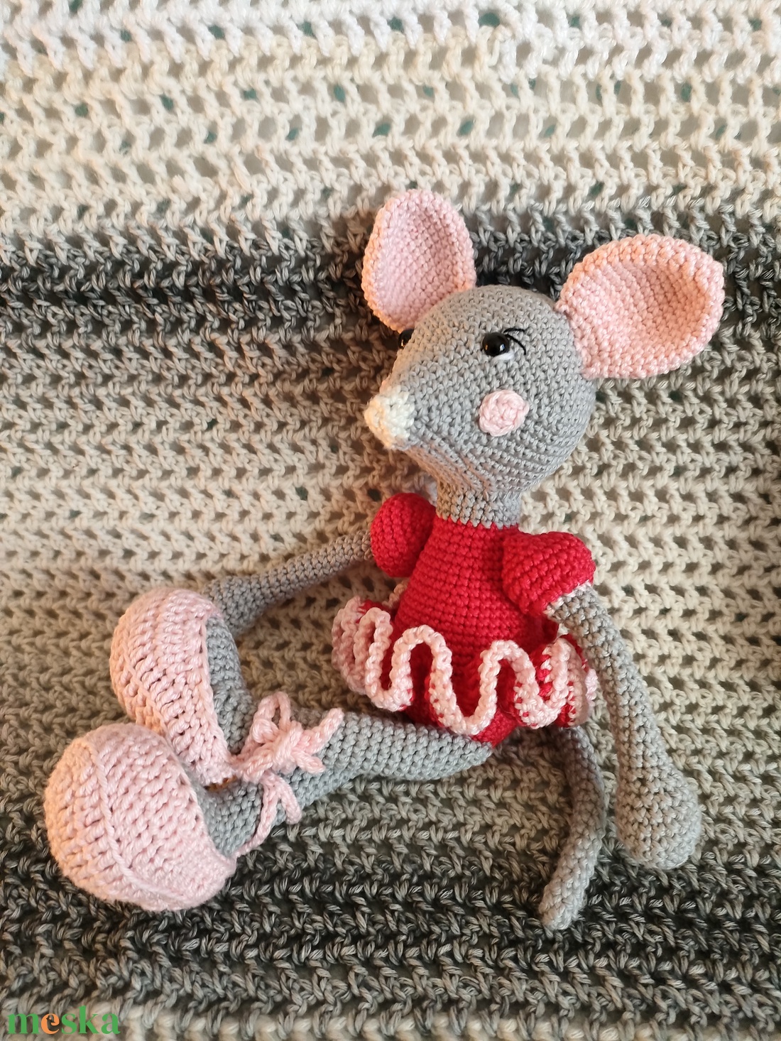 Balerina Egérke- Horgolt - játék & sport - plüssállat & játékfigura - egér - Meska.hu