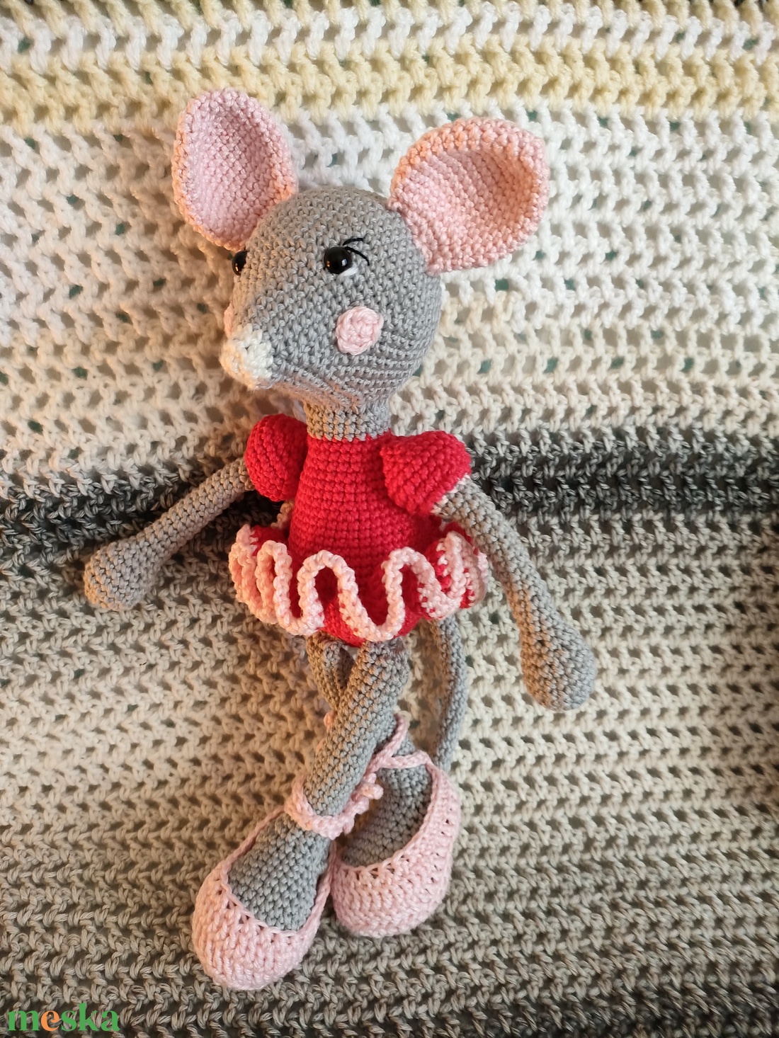 Balerina Egérke- Horgolt - játék & sport - plüssállat & játékfigura - egér - Meska.hu