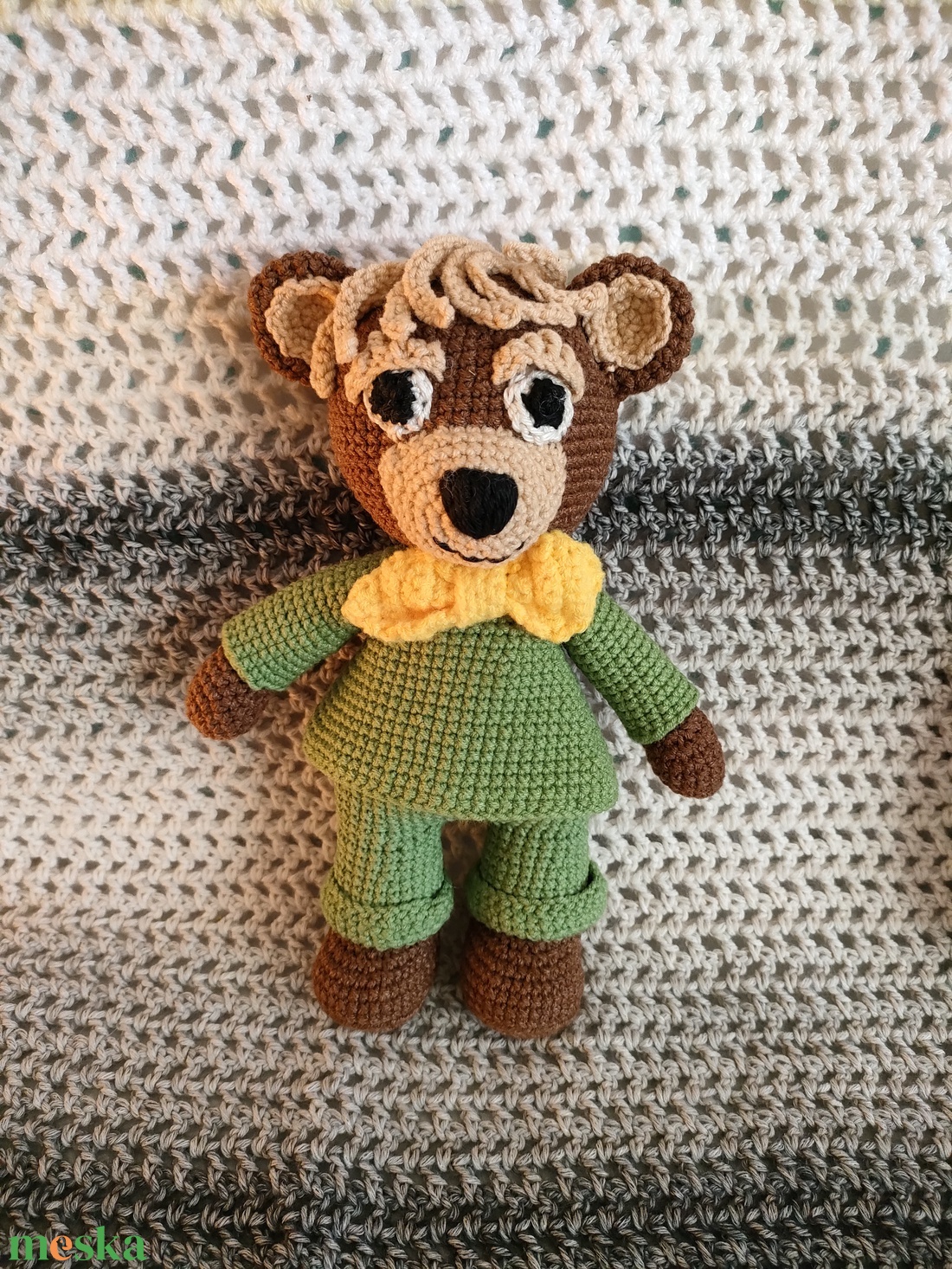 Retro Maci - Horgolt figura - játék & sport - plüssállat & játékfigura - maci - Meska.hu