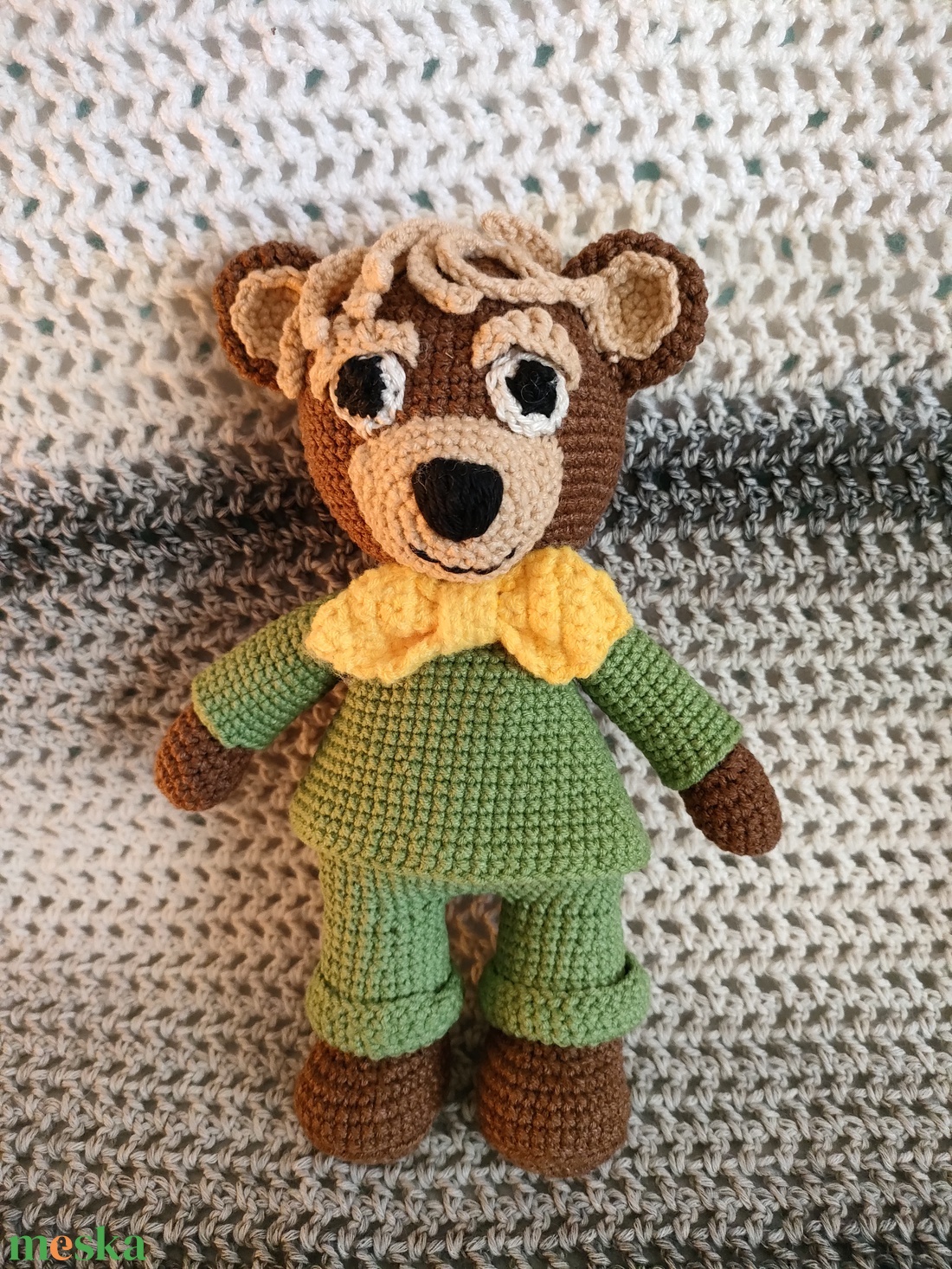 Retro Maci - Horgolt figura - játék & sport - plüssállat & játékfigura - maci - Meska.hu