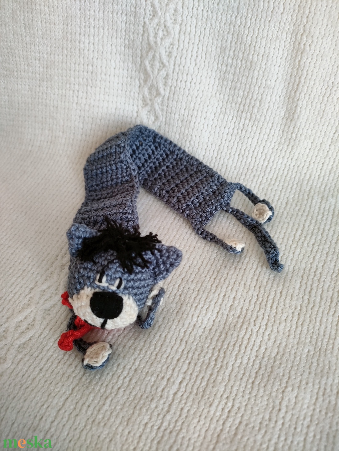 Mirr-Murr a kandúr- horgolt könyvjelző  - könyv & zene - könyvjelző - Meska.hu