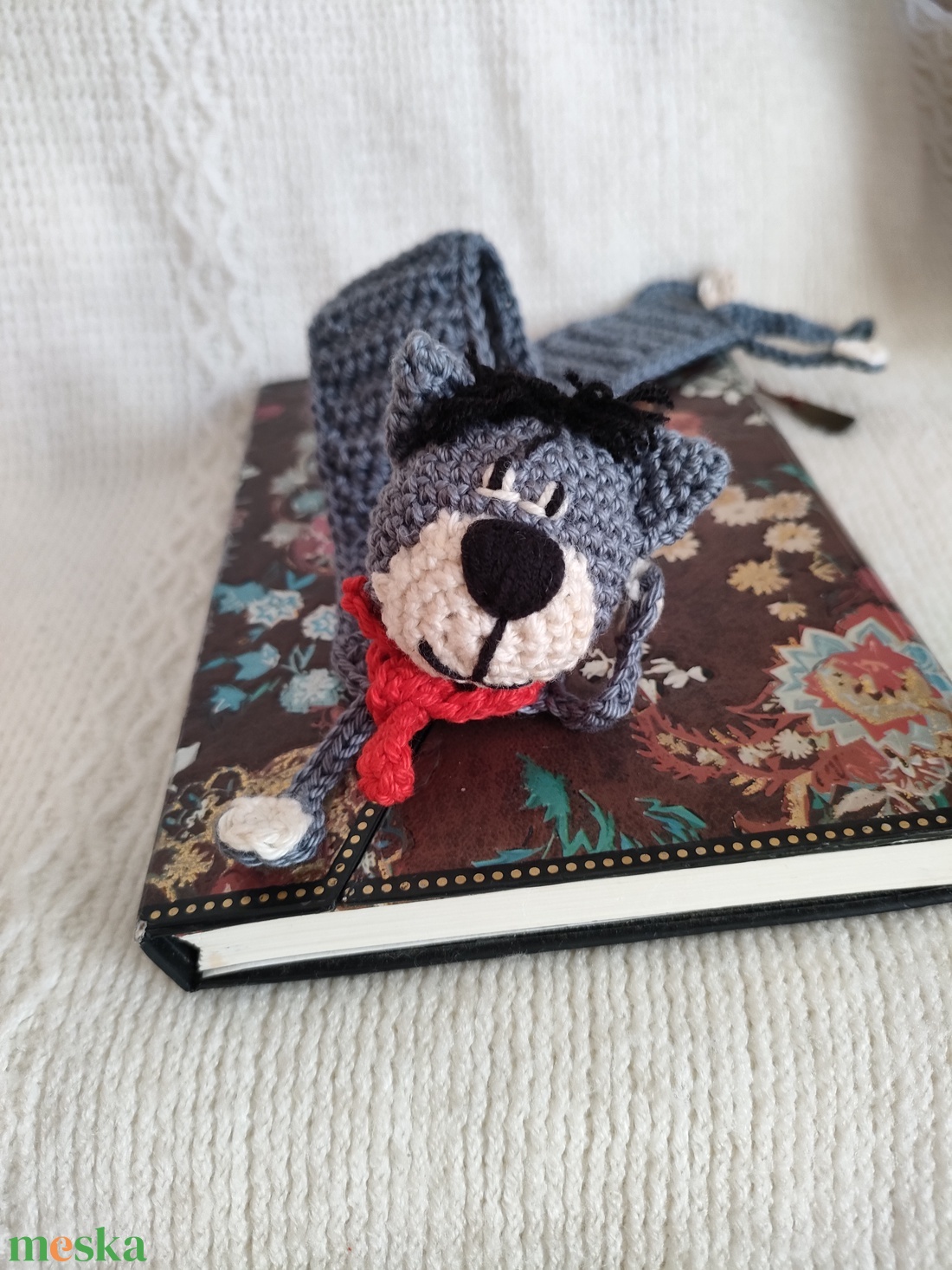 Mirr-Murr a kandúr- horgolt könyvjelző  - könyv & zene - könyvjelző - Meska.hu