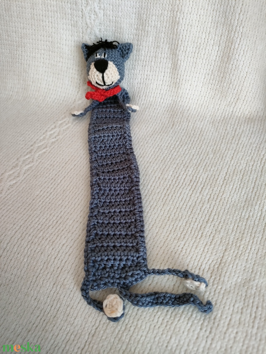 Mirr-Murr a kandúr- horgolt könyvjelző  - könyv & zene - könyvjelző - Meska.hu