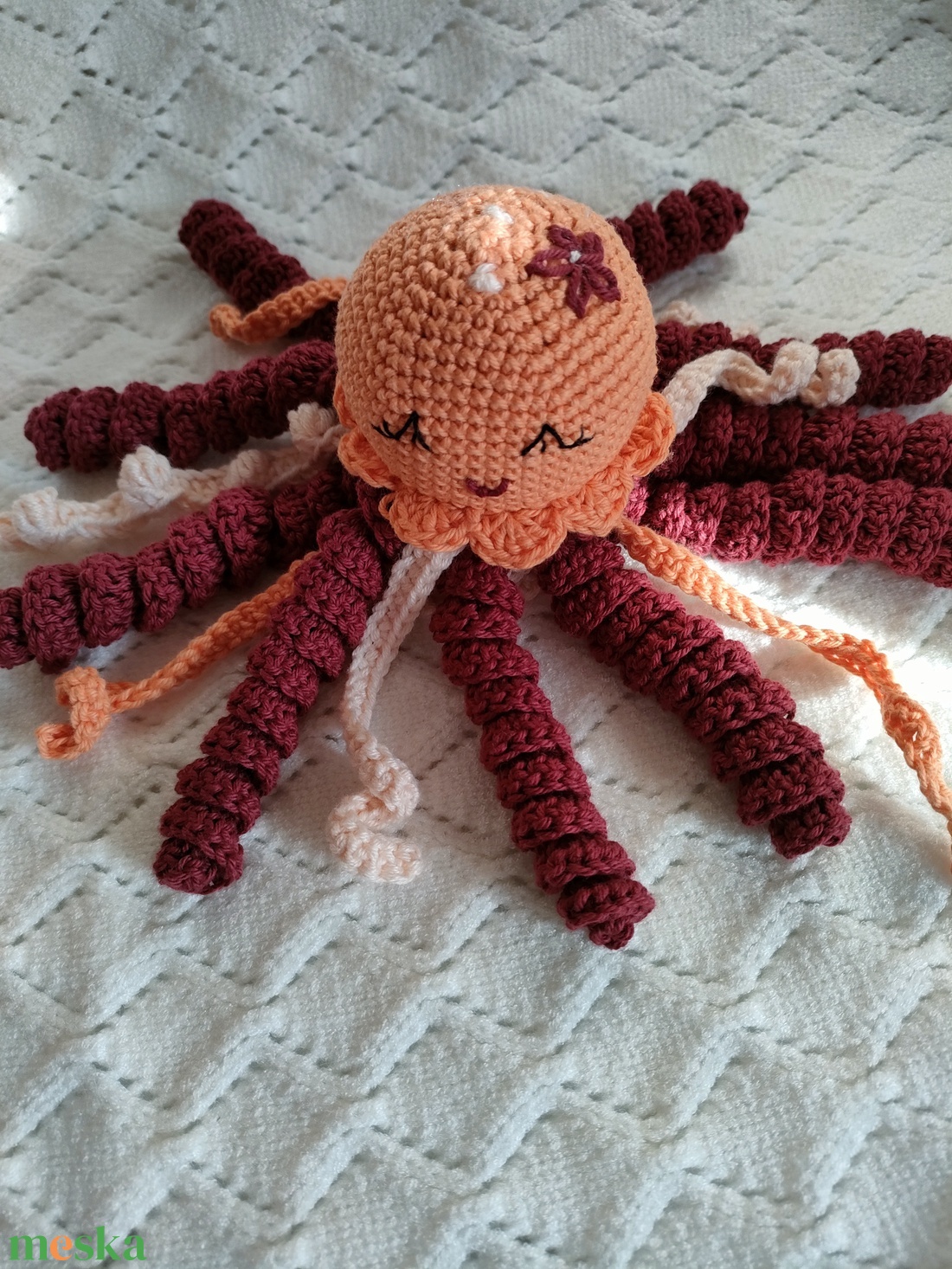 Polip - Horgolt  - játék & sport - plüssállat & játékfigura - polip, medúza - Meska.hu