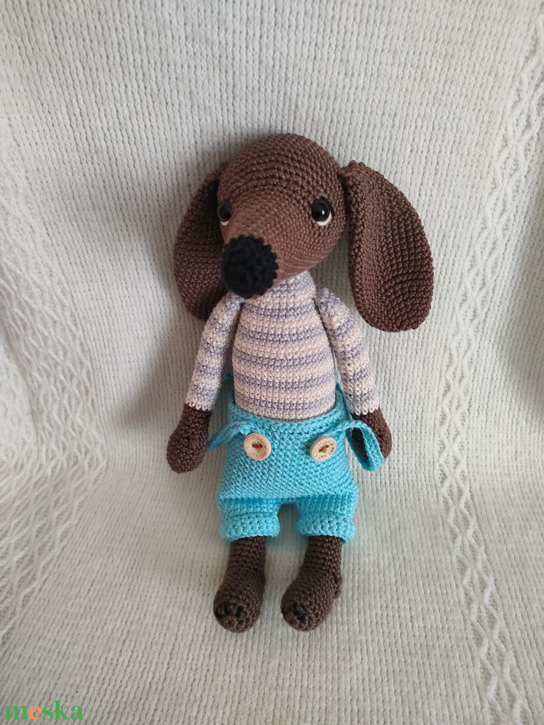 Horgolt kutya - játék & sport - plüssállat & játékfigura - kutya - Meska.hu