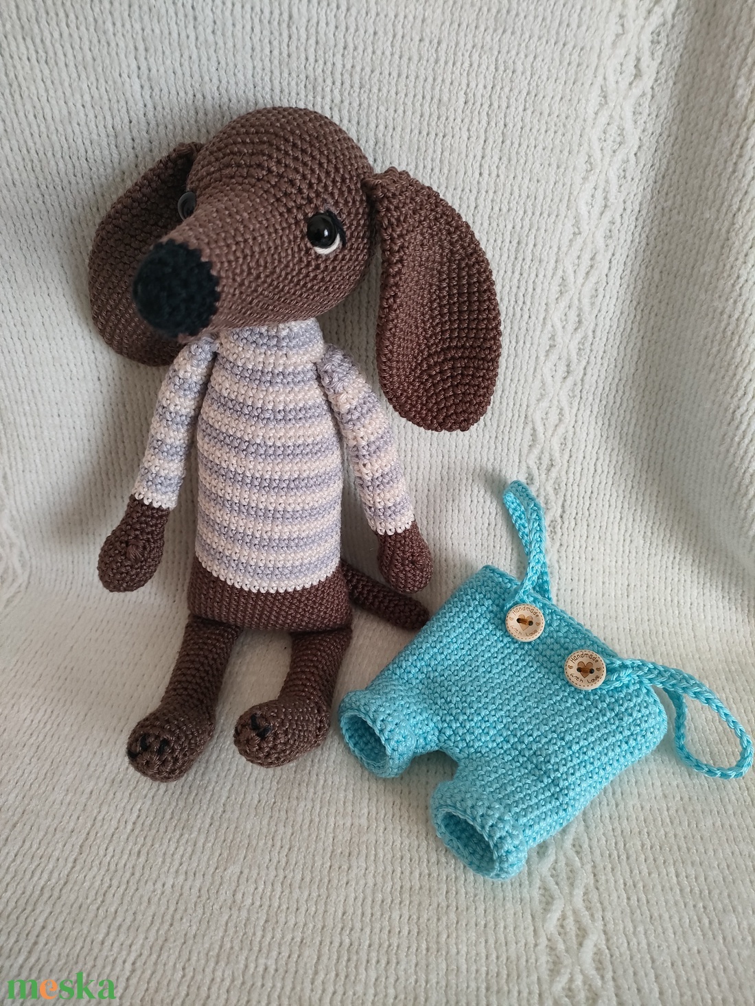 Horgolt kutya - játék & sport - plüssállat & játékfigura - kutya - Meska.hu