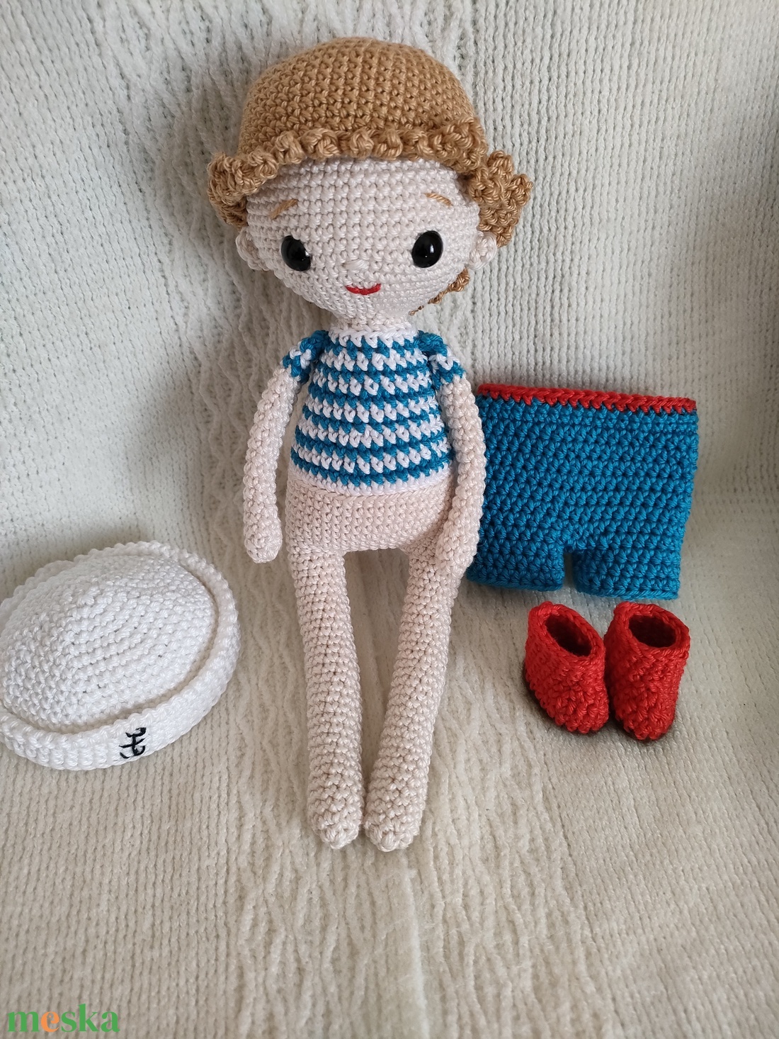Matróz fiú - Horgolt - játék & sport - baba & babaház - baba - Meska.hu