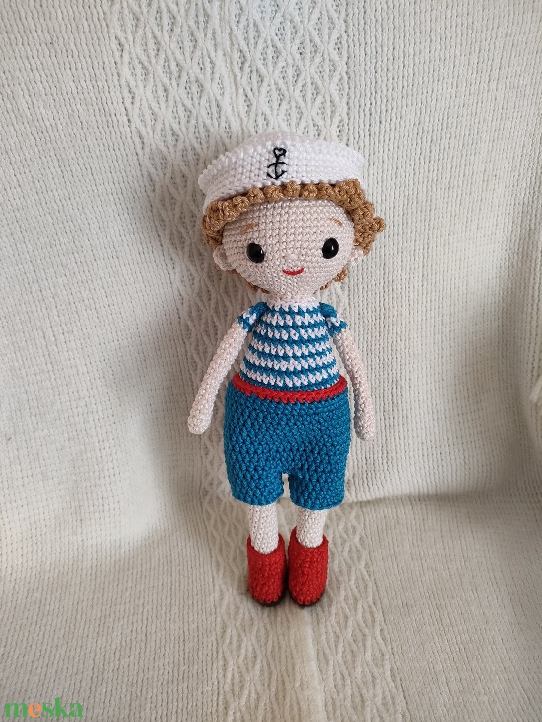 Matróz fiú - Horgolt - játék & sport - baba & babaház - baba - Meska.hu