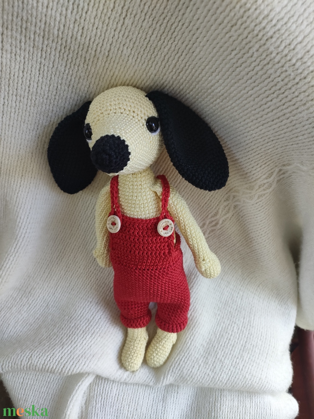 Horgolt Pepe - Megrendelésre Szandinak - játék & sport - plüssállat & játékfigura - kutya - Meska.hu