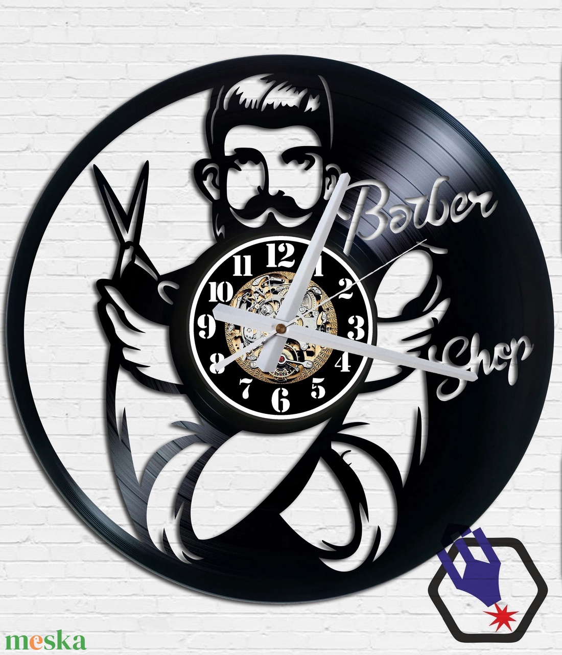 Falióra bakelitlemezből készítve - Barber Shop #1 - otthon & lakás - dekoráció - fali és függő dekoráció - falióra & óra - Meska.hu Falióra bakelitlemezből készítve - Barber Shop #1 - otthon & lakás - dekoráció - fali és függő dekoráció - falióra & óra - Meska.hu