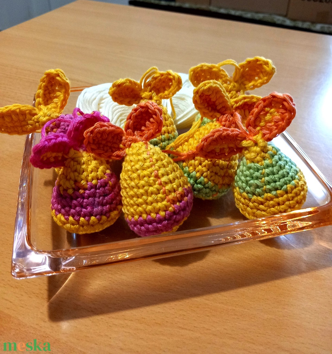 Horgolt tojás - ünnepi díszek, dekorációk - húsvéti díszek és dekorációk - húsvéti tojásfadíszek - Meska.hu