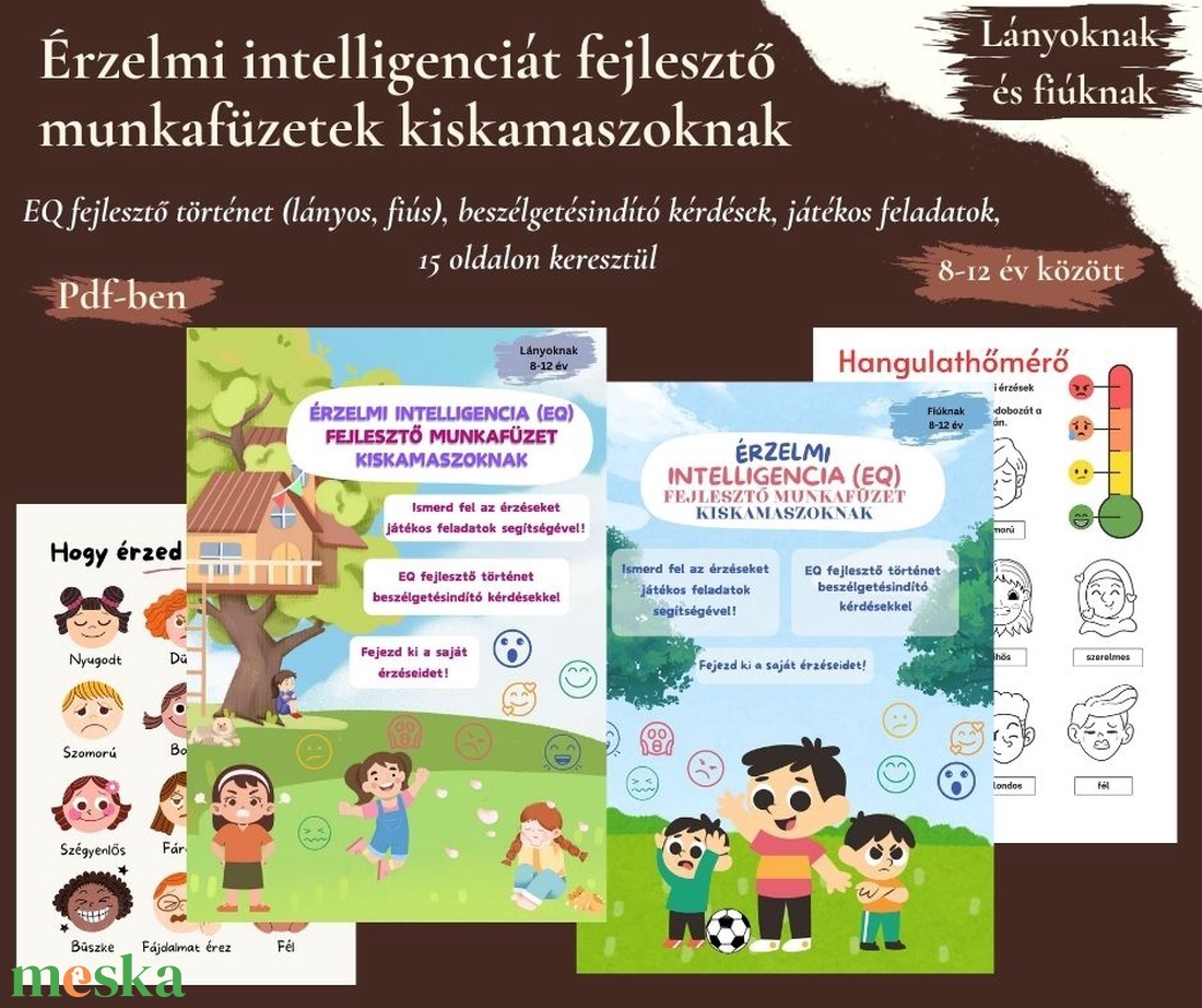 EQ fejlesztő munkafüzet kiskamaszoknak pdf-ben (2db munkafüzet)játékos feladatokkal - játék & sport - készségfejlesztő és logikai játék - oktató játékok - Meska.hu EQ fejlesztő munkafüzet kiskamaszoknak pdf-ben (2db munkafüzet)játékos feladatokkal - játék & sport - készségfejlesztő és logikai játék - oktató játékok - Meska.hu