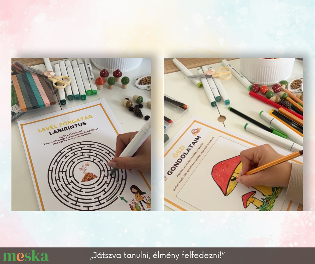 Őszi foglalkoztató füzet - játék & sport - készségfejlesztő és logikai játék - oktató játékok - Meska.hu