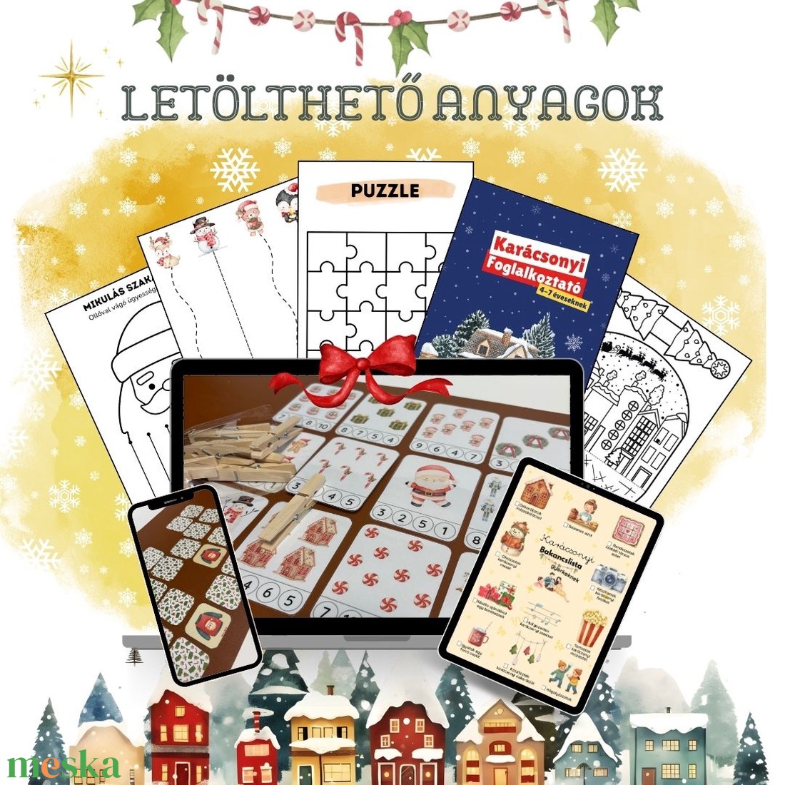 Karácsonyi Csodaműhely Közepes csomag - játék & sport - készségfejlesztő és logikai játék - oktató játékok - Meska.hu