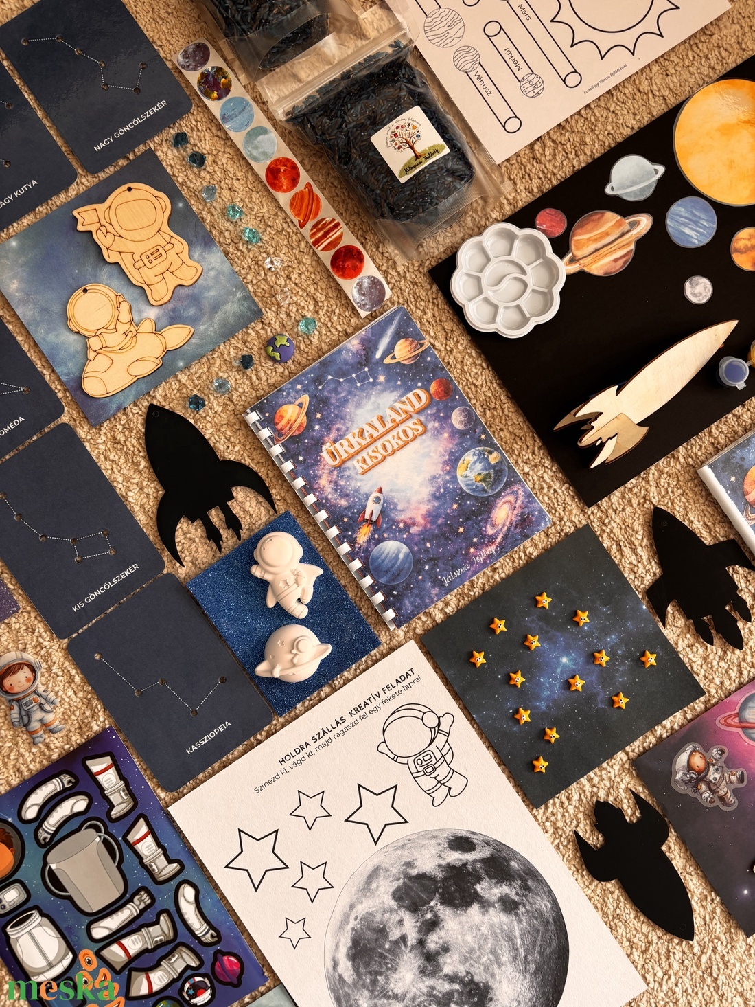 Űrkaland � komplex alkotó és fejlesztő csomag ovisoknak  - játék & sport - készségfejlesztő és logikai játék - oktató játékok - Meska.hu