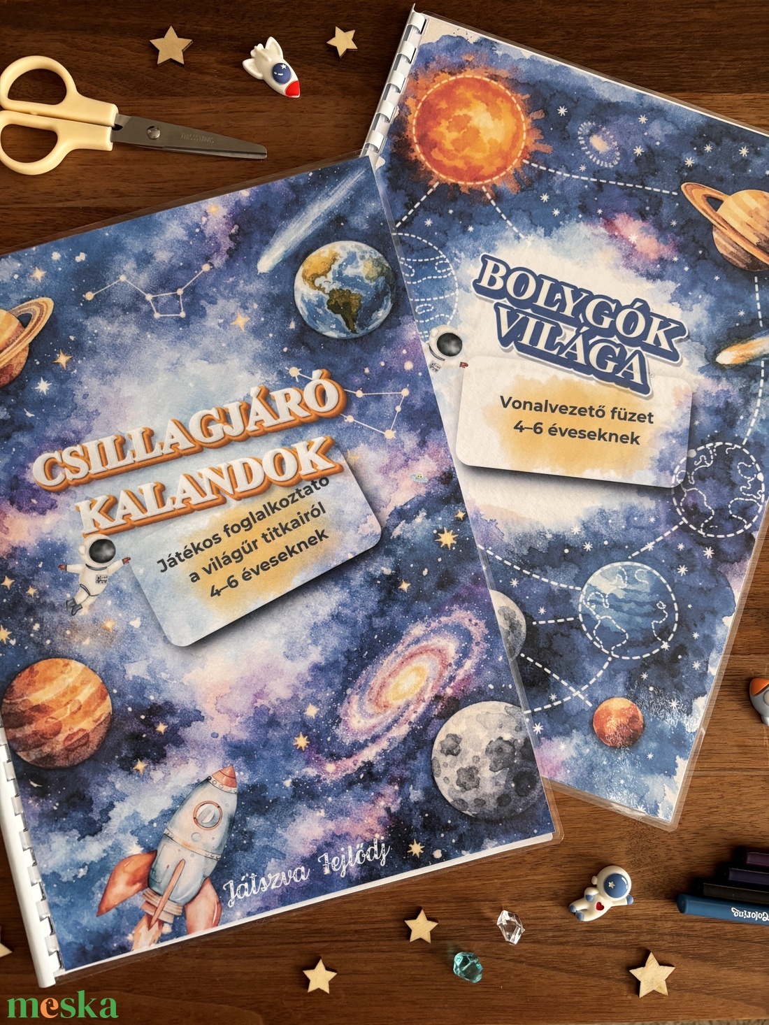 Űrkaland � komplex alkotó és fejlesztő csomag ovisoknak  - játék & sport - készségfejlesztő és logikai játék - oktató játékok - Meska.hu
