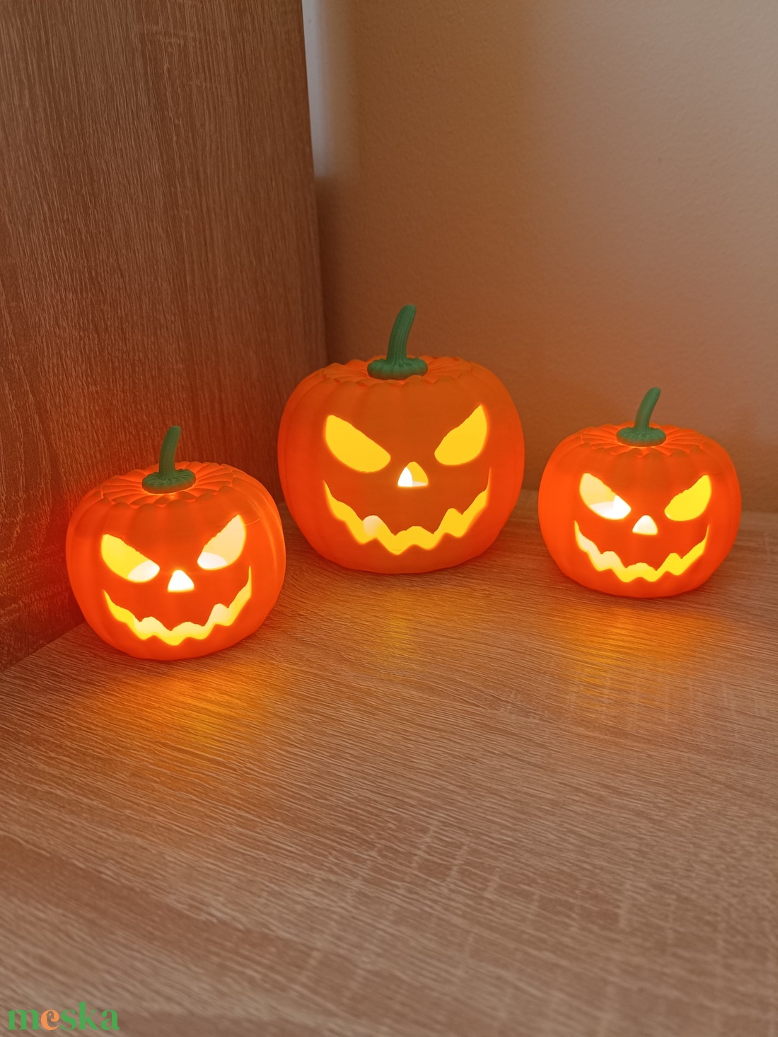 Halloween tök lámpás Kicsi - kellékek & szerszámok - dekorációs kellékek - őszi dekor - őszi dekortök - Meska.hu