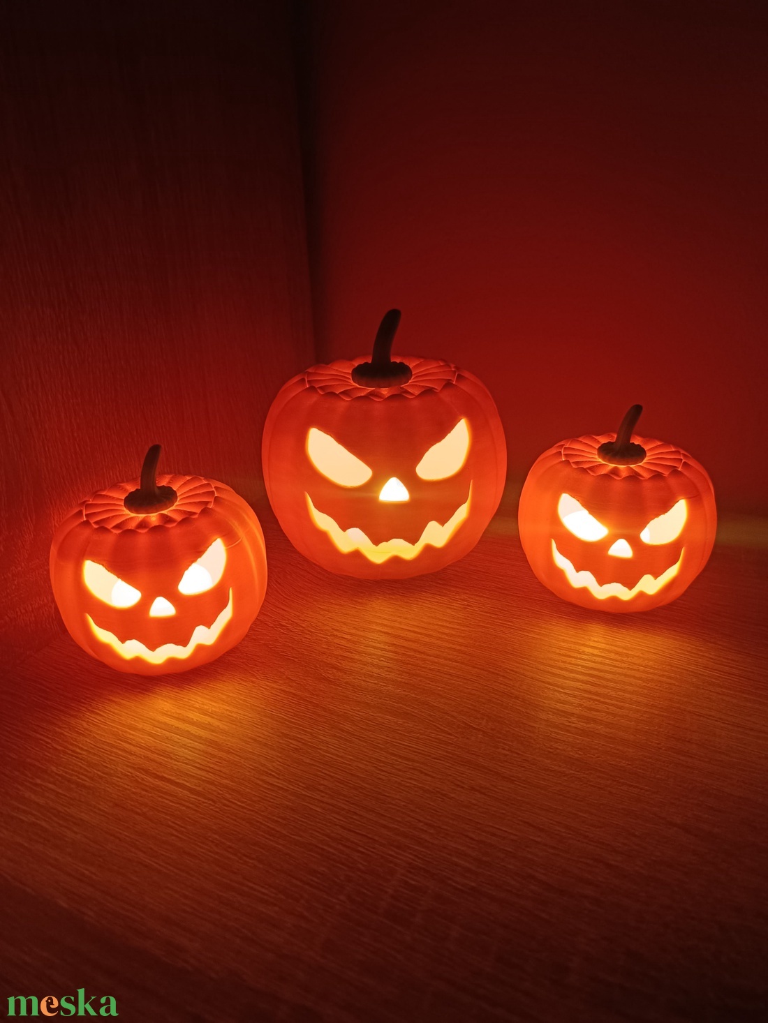 Halloween tök lámpás Kicsi - kellékek & szerszámok - dekorációs kellékek - őszi dekor - őszi dekortök - Meska.hu