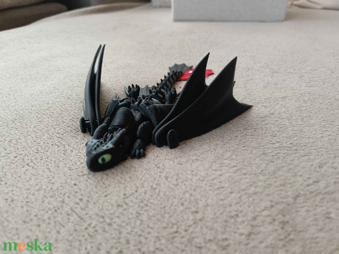 Éjfúria  Fogatlan artikulált sárkány figura - játék & sport - plüssállat & játékfigura - más figura - Meska.hu