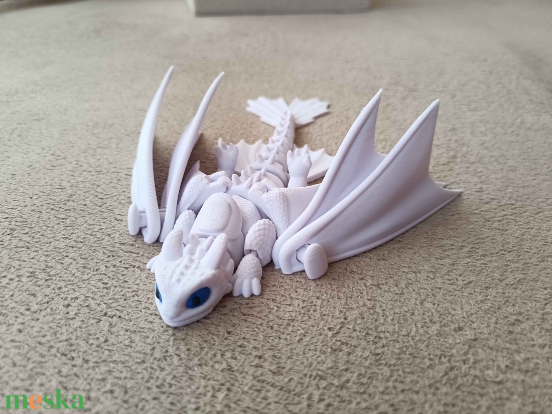 Éjfúria  Fogatlan artikulált sárkány figura - játék & sport - plüssállat & játékfigura - más figura - Meska.hu