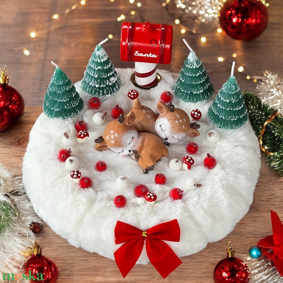 Őzikés adventi koszorú  - karácsony - adventi díszek - adventi koszorú - Meska.hu Őzikés adventi koszorú  - karácsony - adventi díszek - adventi koszorú - Meska.hu