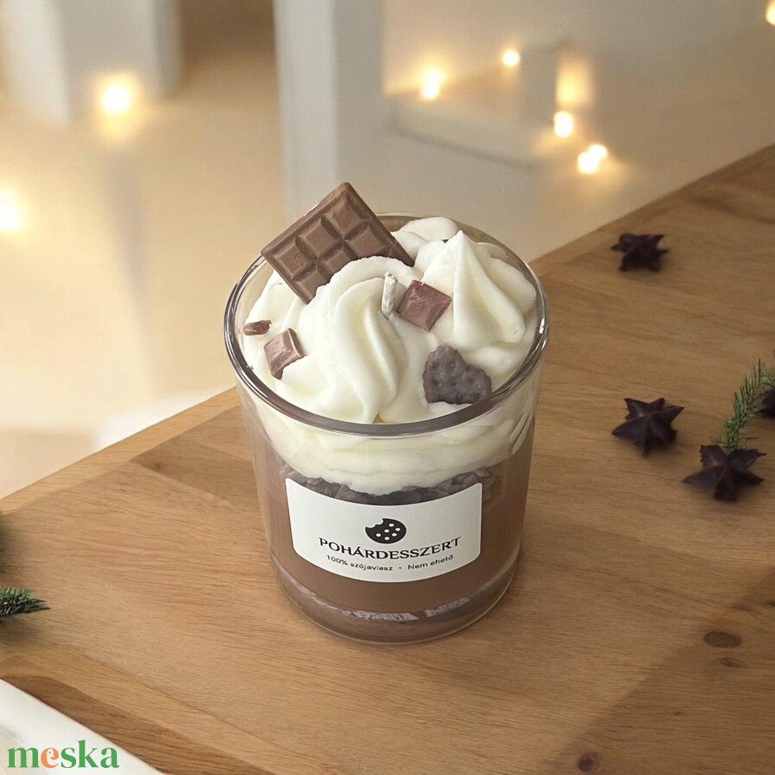 Süti gyertya - karácsony - karácsonyi lakásdekoráció - karácsonyi illatgyertya, mécses - Meska.hu