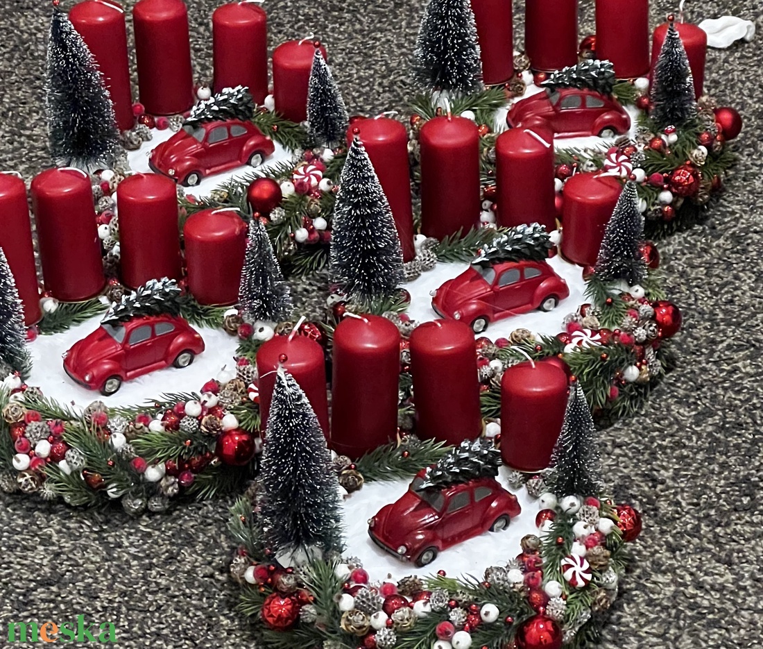 Autós koszorú - karácsony - adventi díszek - adventi koszorú - Meska.hu Autós koszorú - karácsony - adventi díszek - adventi koszorú - Meska.hu
