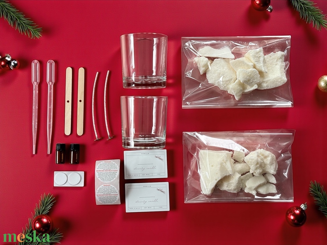 DIY páros gyertyakészítő csomag - diy (csináld magad) - egységcsomag - Meska.hu