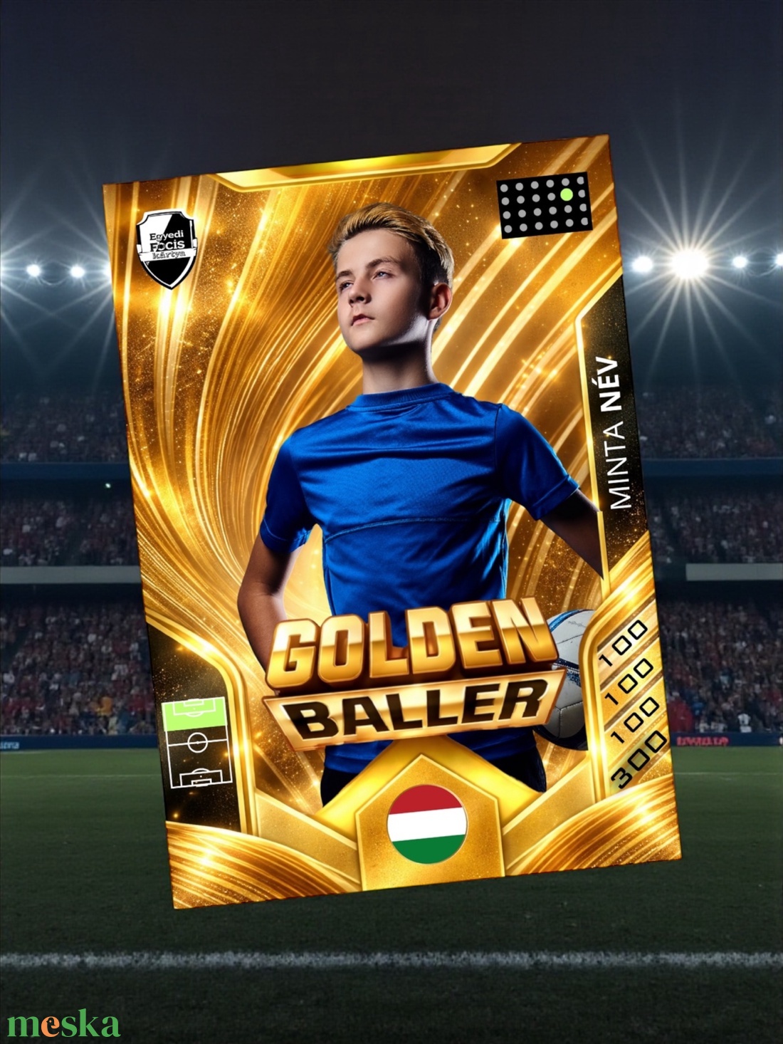 Egyedi focis kártya - művészet - naptárkártyák, sportkártyák - Meska.hu