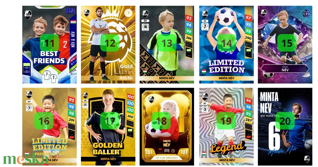 Egyedi Focis kártya - játék & sport - táblajáték és kártyajáték - kártya - Meska.hu