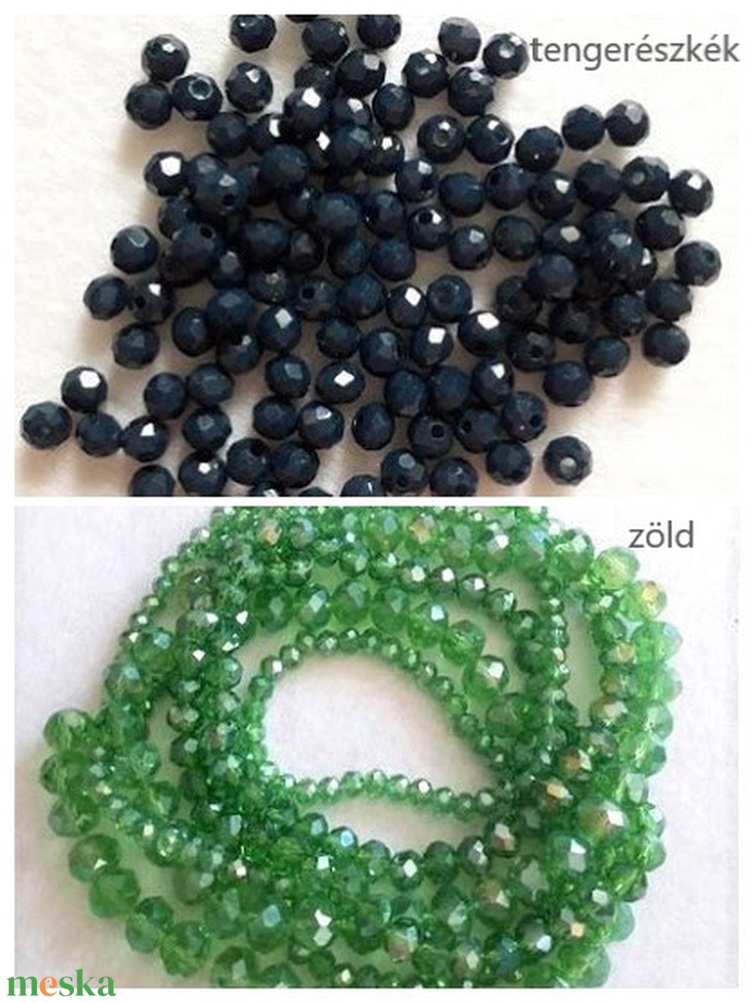 Rondell / donut / fánk alakú üveggyöngy 14 színben - 4x3 mm (1202) - kellékek & szerszámok - gyöngyfűzés kellékek - üveggyöngy - Meska.hu