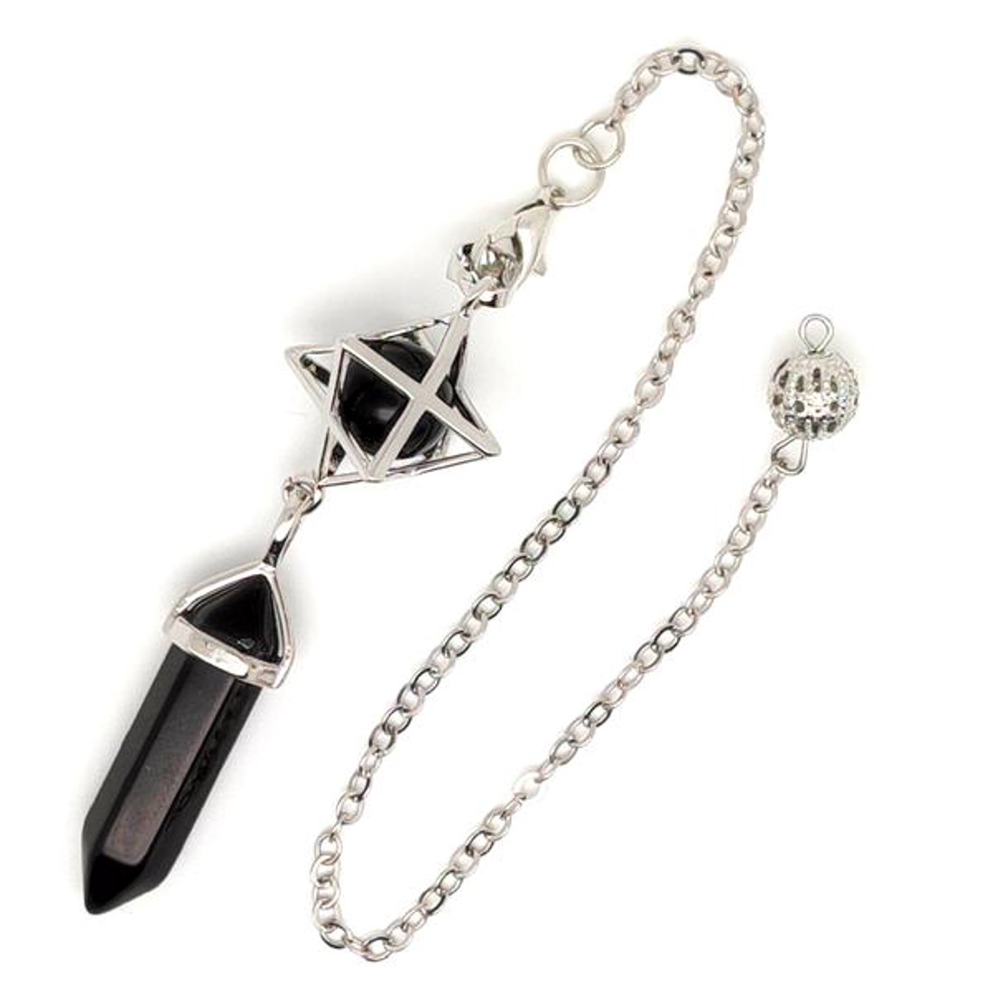 Inga csúcs merkaba Obszidián 8x35mm - otthon & életmód - dekoráció - spiritualitás - inga - Meska.hu
