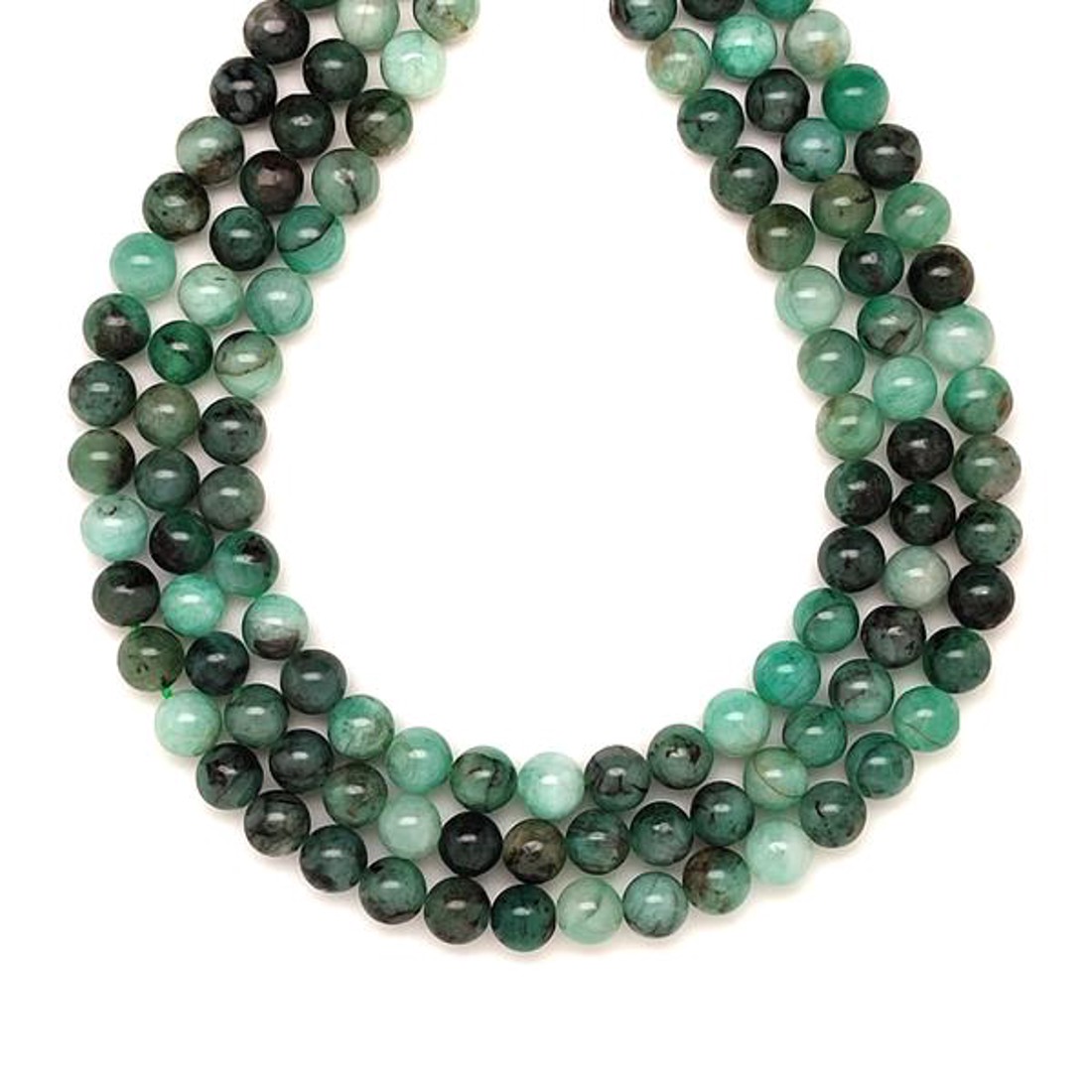 Smaragd golyó A 6-7mm� ékszerkészítő alapanyag (füzér) - kellékek & szerszámok - ásvány alapanyag - ásványfüzér - Meska.hu