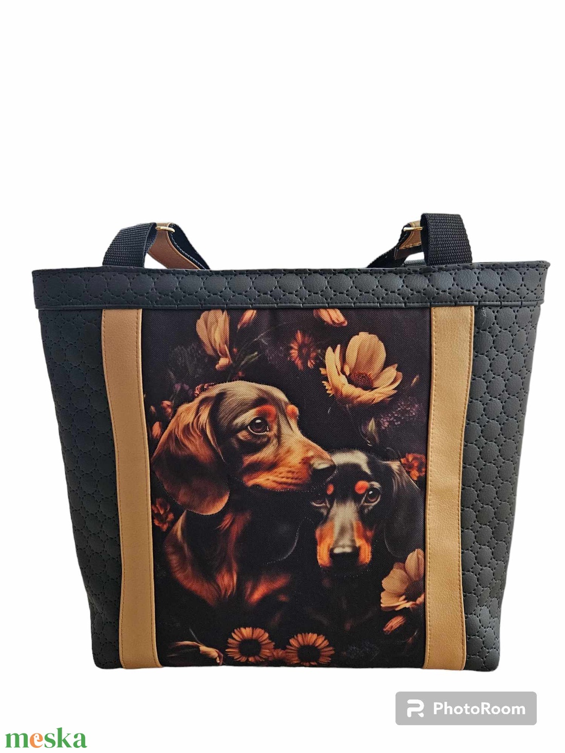 Tacskó kutyás női táska - táska & tok - kézitáska & válltáska - válltáska - Meska.hu