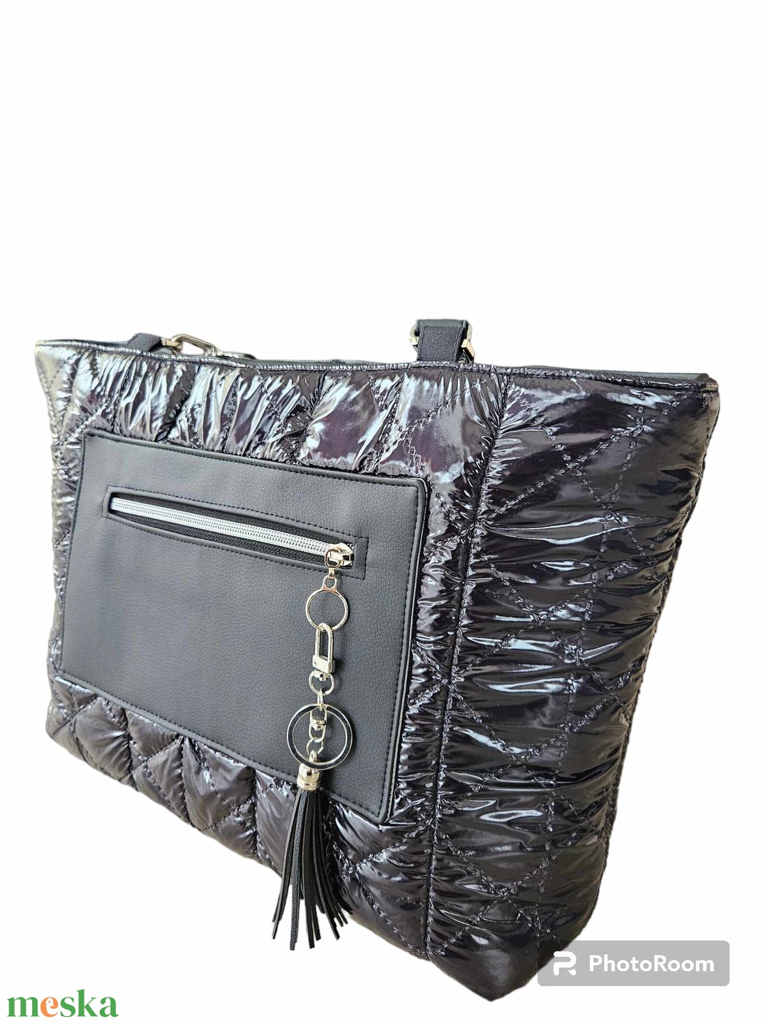 Laptoptartós női shopper fazonú táska - táska & tok - kézitáska & válltáska - nagy pakolós táska - Meska.hu
