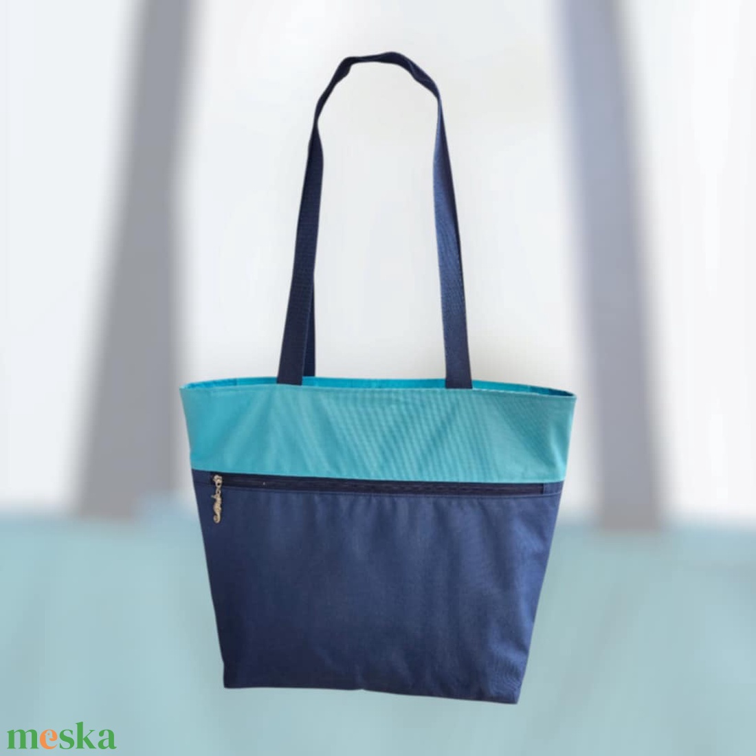 Vízálló strandtáska/fitnesz táska/shopper rögzíthető pénztárcával - táska & tok - kézitáska & válltáska - nagy pakolós táska - Meska.hu