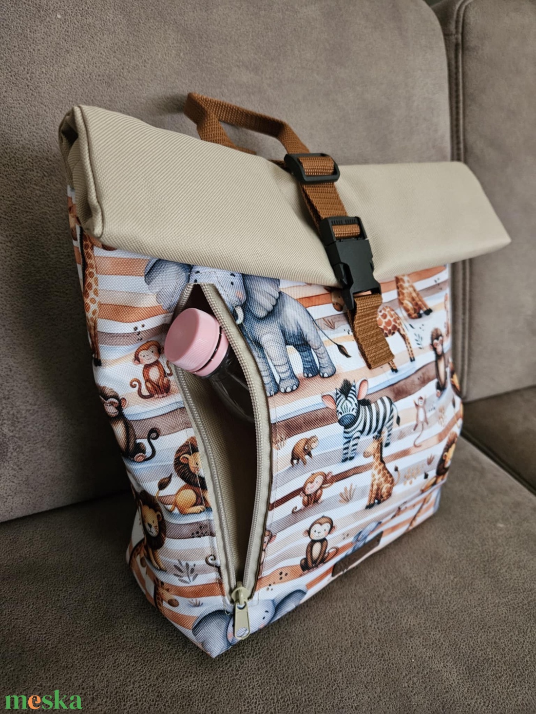 Szavanna állatai roll-top hátizsák - táska & tok - hátizsák - roll top hátizsák - Meska.hu Szavanna állatai roll-top hátizsák - táska & tok - hátizsák - roll top hátizsák - Meska.hu
