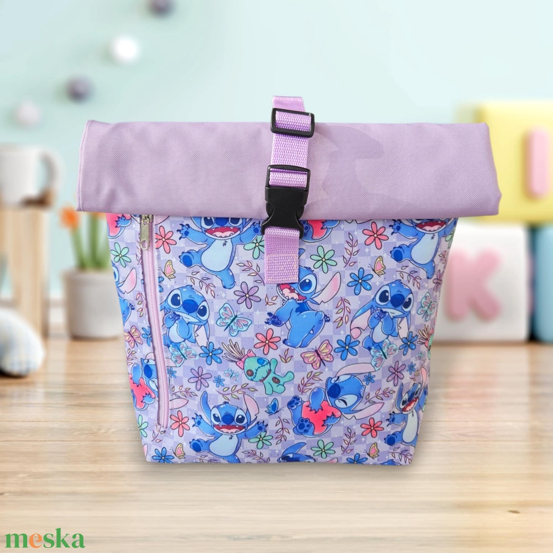 Lilo és Stitch roll-top hátizsák - táska & tok - hátizsák - roll top hátizsák - Meska.hu
