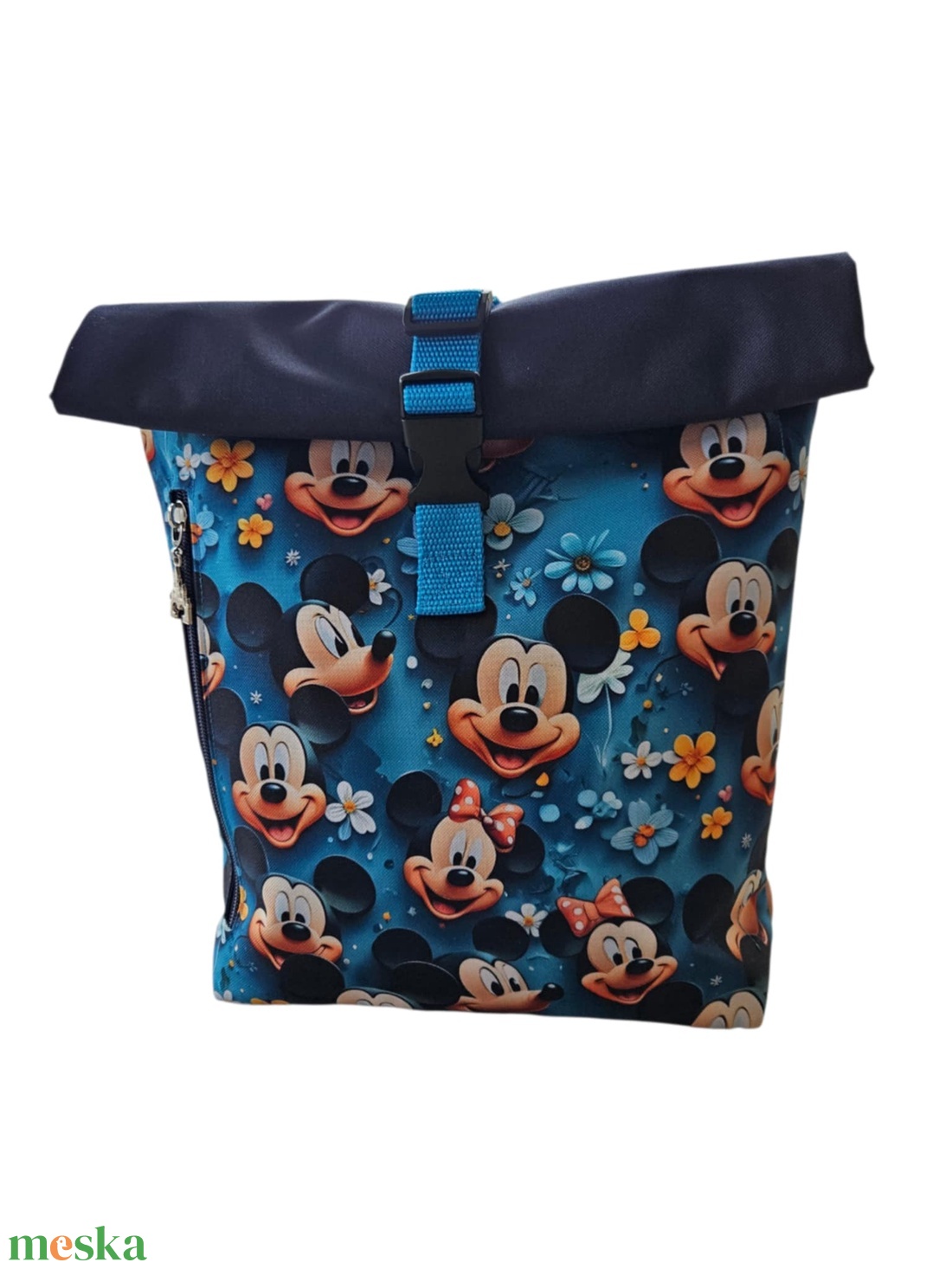 Mickey egeres roll-top hátizsák - táska & tok - hátizsák - roll top hátizsák - Meska.hu