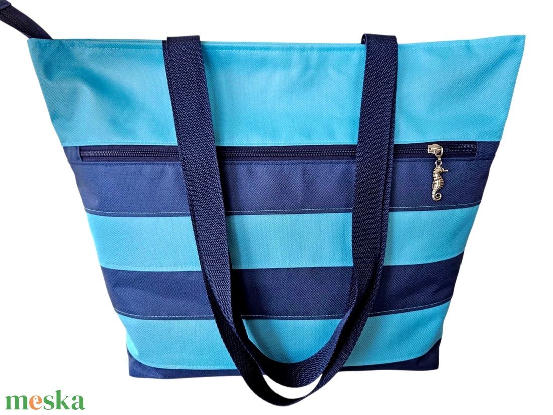 Vízálló strandtáska/fitnesz táska/shopper rögzíthető pénztárcával - táska & tok - kézitáska & válltáska - nagy pakolós táska - Meska.hu