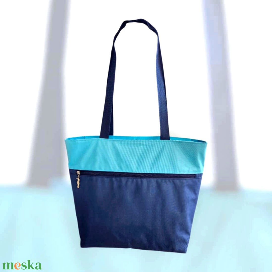 Vízálló strandtáska/fitnesz táska/shopper rögzíthető pénztárcával - táska & tok - kézitáska & válltáska - nagy pakolós táska - Meska.hu