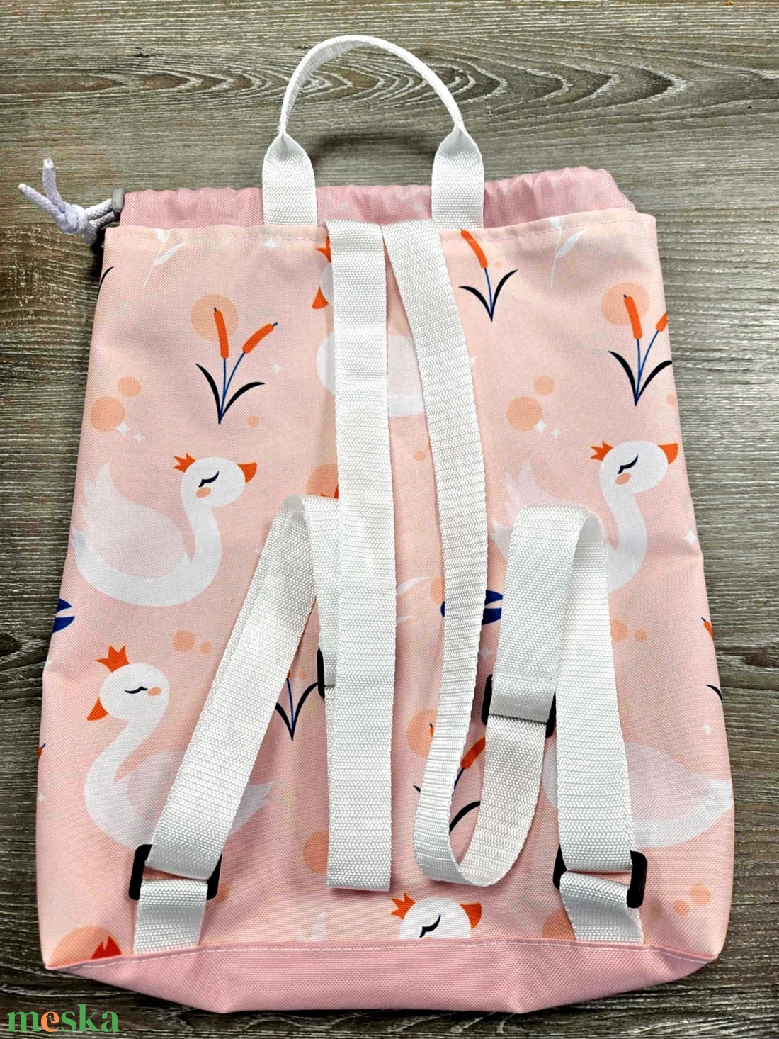 Hattyúmintás vízálló gyerek hátizsák/gymbag  - játék & sport - ovis felszerelés - ovis hátizsák - Meska.hu